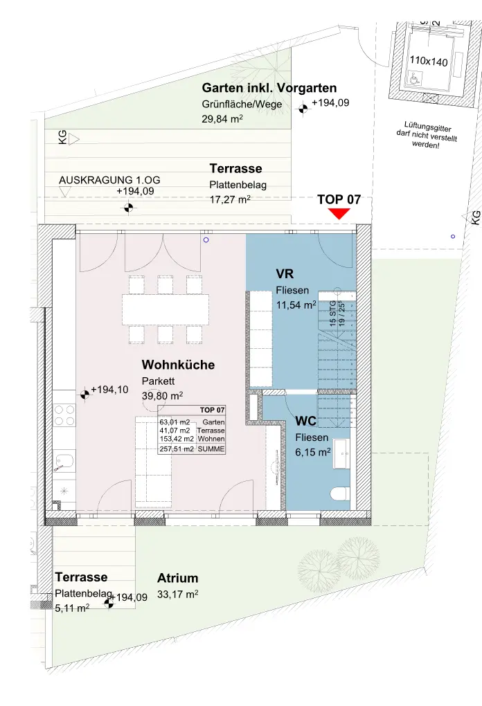 Grundriss Top 7 Erdgeschoss