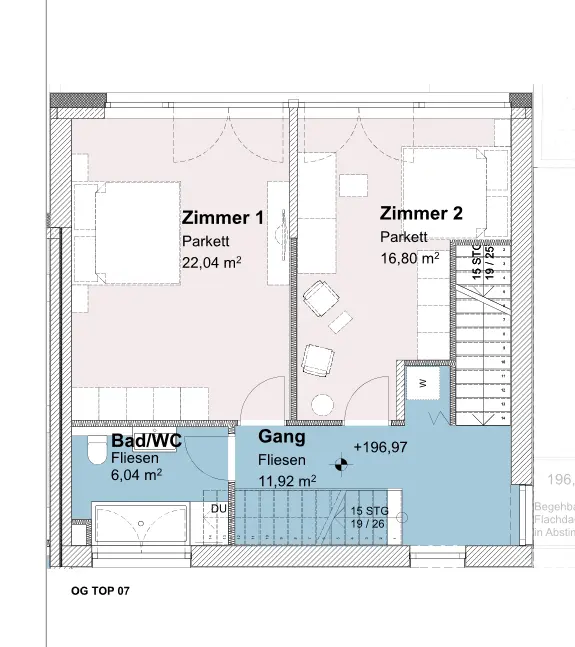 Grundriss Top 7 Obergeschoss